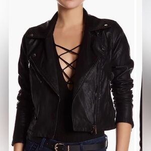 BLANKNYC Faux Leather Moto Jacket